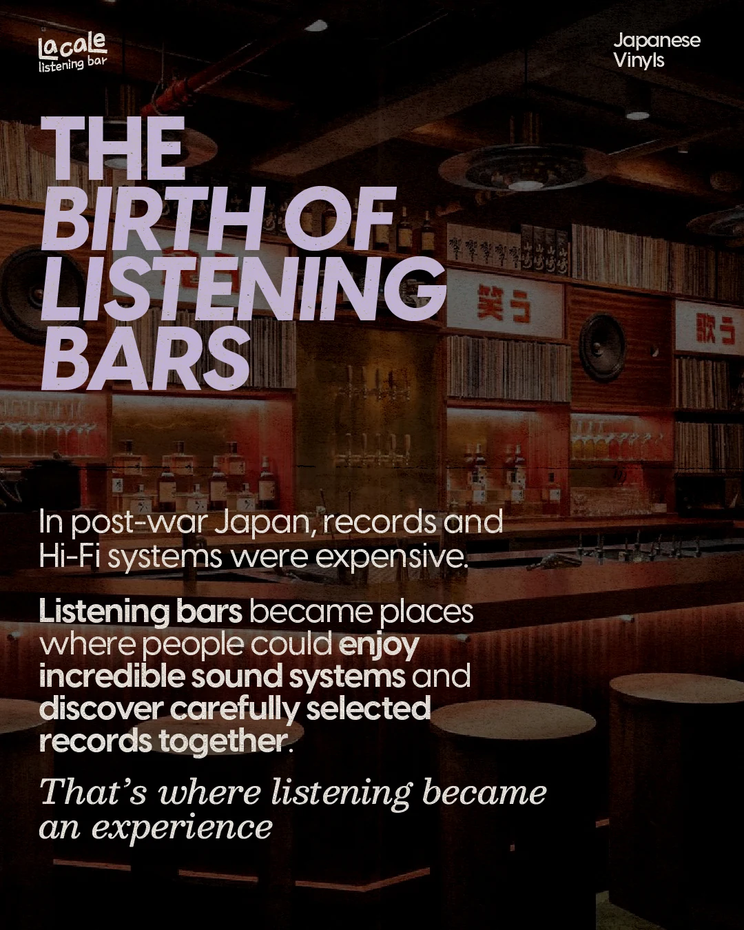 The birth of the listening bar in post-war Japan