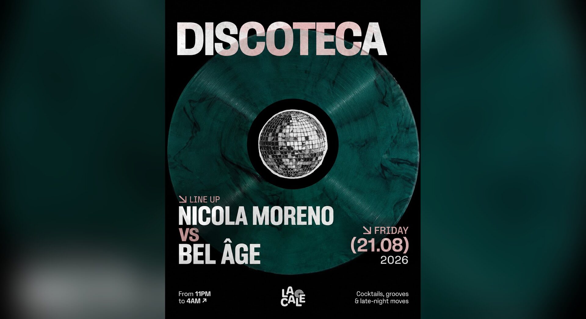 La Cale pres. ‘Discoteca’ with Bel Âge & Nicola Moreno